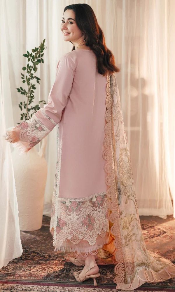 Lawn-3PC Embroidered Shirt with Digital Printed Jacquard Dupatta- 1377